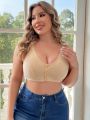 Plus Size Solid Color Wireless Bra