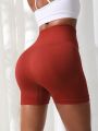 High Waist Seamless Sports Shorts