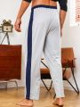 Men Contrast Side Seam Pajama Pants