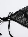 2pack Floral Lace Tie Side Thong Set