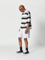 SUMWON OVERSIZED FIT POLO WITH STRIPE