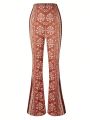 1pc Full Print Bell-Bottoms For Teen Girls