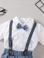 Baby Boys' Gentleman Short Sleeve Shirt And Casual Pants Set