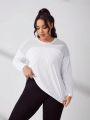 Yoga Basic Mesh Patchwork Long Sleeve T-shirt