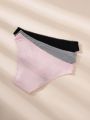 3pack Solid Bow Front Panty