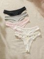 SHEIN 5pack Mixed Print Thong