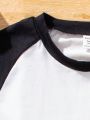 Teen Boys' Color Block Patch Raglan Sleeve Detail T-Shirt