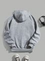 Teen Boys' Casual Letter Printed Long Sleeve Hoodie, Suitable For Autumn And Winter