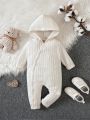 Baby Boy Solid Hooded Jumpsuit