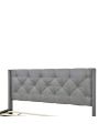 Upholstered Queen Size Storage Bed Linen Upholstered Platform Bed with Two Drawers