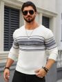 Men'S Striped Crew Neck Sweater