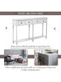 Console Table Sofa Table with Storage for Entryway with Drawers and Shelf