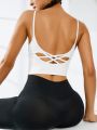 Yoga Basic Criss Cross Back Sports Cami Top