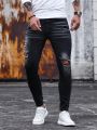 Men's Ripped And Elastic Skinny Jeans