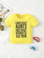 Baby Boys' T-Shirt With Slogan Print
