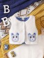 Baby Girl Cartoon Embroidery Teddy Vest Jacket