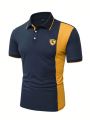 Manfinity Homme Men's Color-Block Polo Shirt