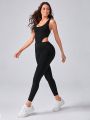 Cut Out Waist Sports Jumpsuit