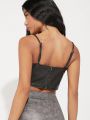Mienne Buckle Flap Front Cut Out Cami Top