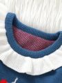 Baby Girl Cherry Pattern Ruffle Sweater