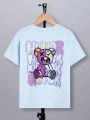 SHEIN Kids HYPEME Boys' Casual Comfortable Bear Pattern T-Shirt, Youth