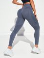 Yoga Basic Solid Color High Waisted Workout Leggings