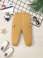 Baby Boys' Casual Pants With Side Pocket, Spring/autumn