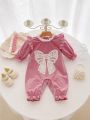 Baby Girls' Jumpsuit With Large Bowknot