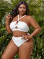 SHEIN Swim Vcay Plus Size Solid Color Swimsuit Set