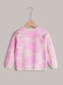 Young Girl Floral Pattern Sweater