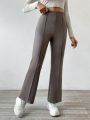 SHEIN Unity Solid Flared Pants