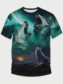 Manfinity LEGND Men'S Plus Size 3d Wolf Printed T-Shirt