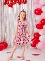 SHEIN Kids EVRYDAY Toddler Girls' Party Vintage Romantic Dress