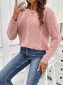 SHEIN LUNE Women's Off-shoulder Round Neck Sweater