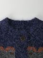 Boys' Swallow Pattern Cardigan