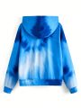 Le freak c est chic Regular Long-Sleeved Loose-Fitting Women'S Tie-Dye Hooded Sweatshirt