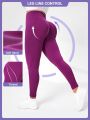 Plus Wide Waistband Scrunch Butt Sports Leggings