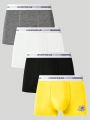 Men's Cartoon & Letter Print Boxer Briefs (4pcs/Set)