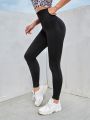 Yoga Basic Yoga Leggings Seamless High Stretch Tummy Control Sports Tights