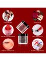 Saviland 14pcs Dip Nails Powder Starter Kit, 10 Colors Black Red Glitter Dip Powder Nail kit with 2-In-1 Base Top Coat Activator French Nail Art Manicure DIY All-in-One Beginner Kit WomenGift Set