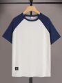 Teenagers' Fashionable Casual Raglan Sleeve T-Shirt