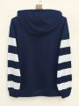 Women'S Color Block Striped Anchor Print Hoodie