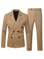 Extended Sizes Men Plus Double Breasted Blazer & Suit Pants