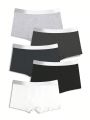 Men's Boxer BriefsWith Letter Woven Elasticated Band And Right Angle Cut