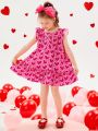 SHEIN Kids QTFun Little Girls' Elegant Party Vintage Romantic Dress