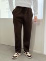 SHEIN Men Letter Patched Detail Drawstring Waist Sweatpants