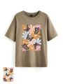 Skyy Designs Co Floral & Butterfly Printed Round Neck Long Loose T-Shirt