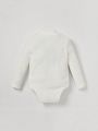 Cozy Cub Baby Girl Solid Color Long Sleeve Stand Collar Bodysuit Two Piece Set