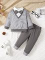 Baby Boys' Striped Top And Pants Set