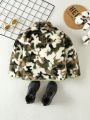 Baby Boys' Fashionable, Comfortable And Warm Camouflage Winter Coat With Fleece